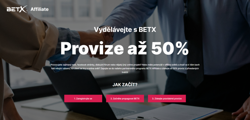 betx affilite landing page